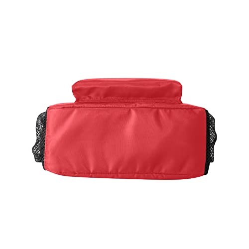 Volleyball in Red White Backpack Personalized Book Bag Sport Casual Hiking Camping Pack with Name3