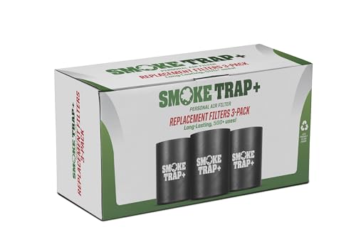 ECO Replacement Filter Cartridges For Smoke Trap + | Triple Replacement Filters - Zero Plastic Waste Replacement Filters - Maximum Air Flow While Exhaling - Long Lasting 500+ Exhales (3)