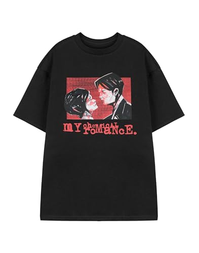 My Chemical Romance Unisex Black Graphic Tee | Three Cheers for Sweet Revenge Band T-Shirt | Short Sleeved Top for Men and Women | Emo Punk Rock Music Merchandise | Alternative Fashion Apparel Gift
