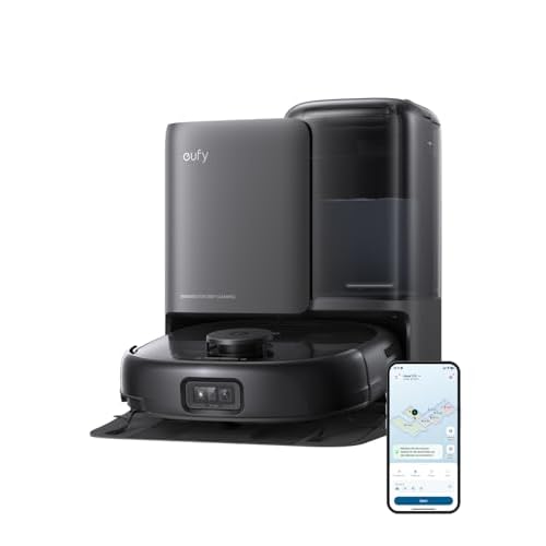 eufy Saug- und Wischroboter E25 Omni, HydroJet System mit selbstreinigender Wischrolle, 20.000Pa Turbo-Saugkraft, Anti-Verheddern-Bürsten, Ecken- & Kantenreinigung, intelligente All-in-One-S