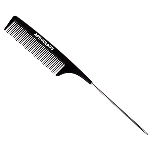AFROCLASS – Peigne à queue métallique, peigne à coiffer, rat, peigne de précision