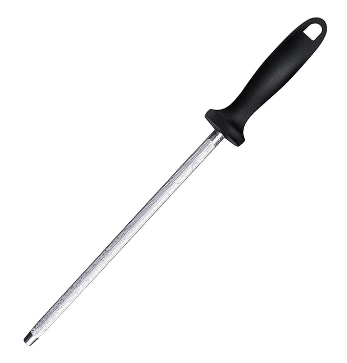 Diamond Honing Steel Professional Knife Sharpener Rod Kitchen Knife Sharpening Rod Carbide Multi-Sharpener(Pack of 1)