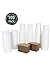 CucinaPrime 100 Pack Paper Coffee Hot Cups WHITE with Travel Lids and Sleeves - 16OZ