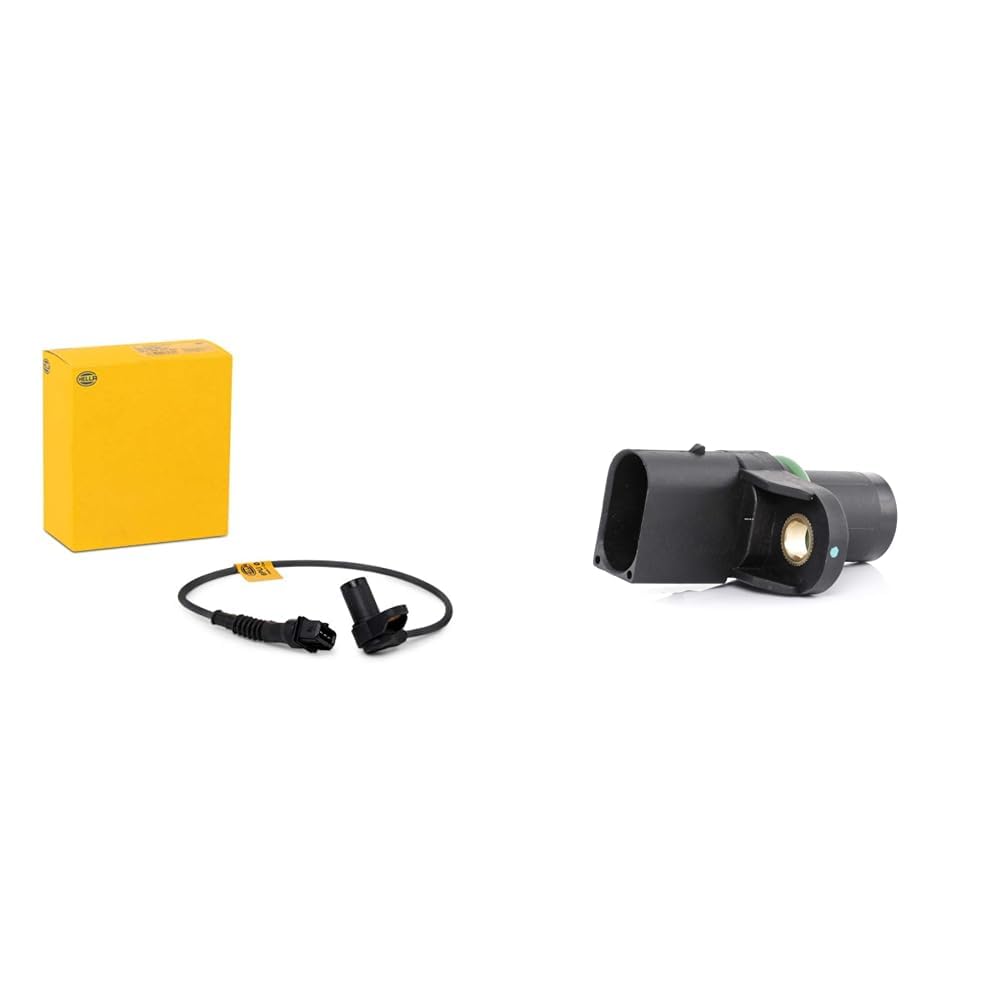 HELLA 6PU 009 121-641 Sensor, Nockenwellenposition - 3-polig - Einlassseite - mit Dichtung - mit Kabel & 6PU 009 121-701 Sensor, Nockenwellenposition - 3-polig - mit Dichtung - ohne Kabel