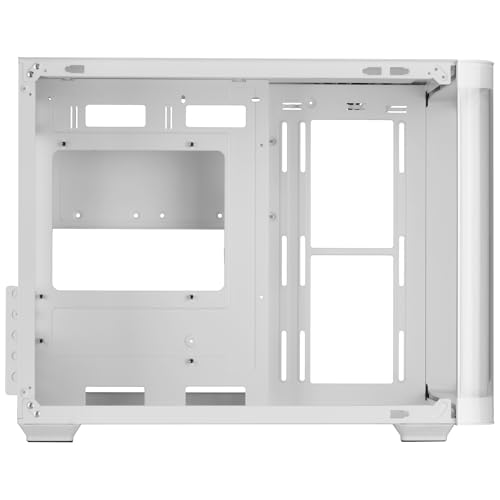 Mini-tour PC double chambre blanche pour setup gaming épuré