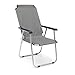 Produktbild Relaxdays Campingstuhl, Faltbarer Klappstuhl mit Armlehnen, Garten Hochlehner Outdoor, HBT: 91 x 53,5 x 75 cm, grau