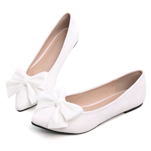 Image of Dear Time Women's Ballet Flats Dress Ballet Shoes Slip on for Office Work Comfortable Shoes