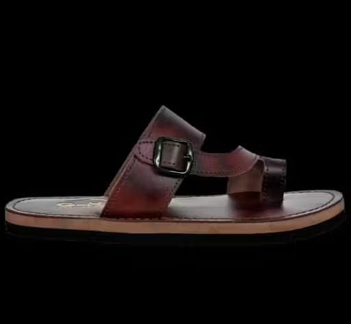 Image of Men Synthetic Flip Flop Sandal With Adjustable Buckle Strap Rubber Sole Casual Comfortable Pair For Daily Use