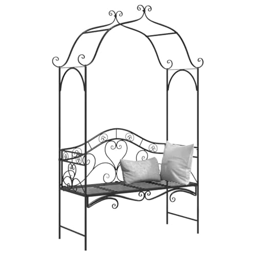 Banco de parque para exteriores y decoración de terrazas con arco 5
