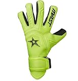 Mast Guantes de portero para niño art. P005 Elite, guantes de fútbol profesionales con látex X Elite. Neón - Negro (7)