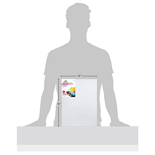 Phoenix Stretched Canvas For Painting 12X16 Inch/6 Value Pack, 8 Oz Triple Primed 5/8 Inch Profile 100% Cotton White Blank Canvas, Artist Framed Canvas For Oil Acrylic & Pouring Art #TOP3