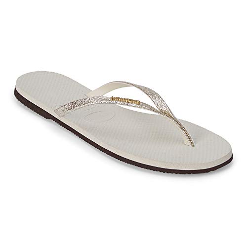 Tongs Havaians Slim Glitter roses pour femme chaussures d'été élégantes