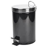 Poubelle à pédale vintage cuisine ou la salle de bain en métal 3 litres blanc