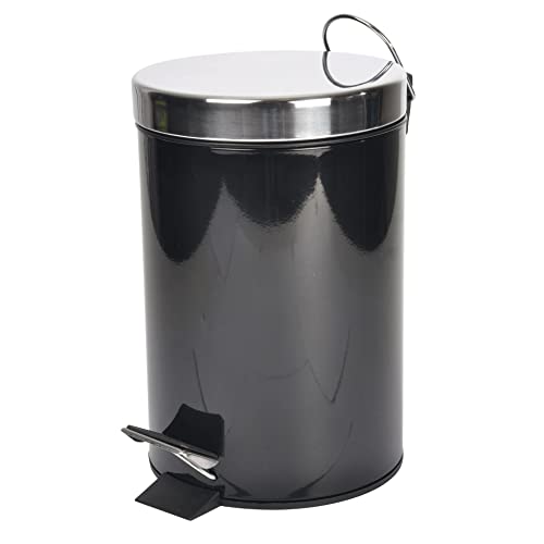 Douceur d'Intérieur Metal Bin 3 L black, Poubelle