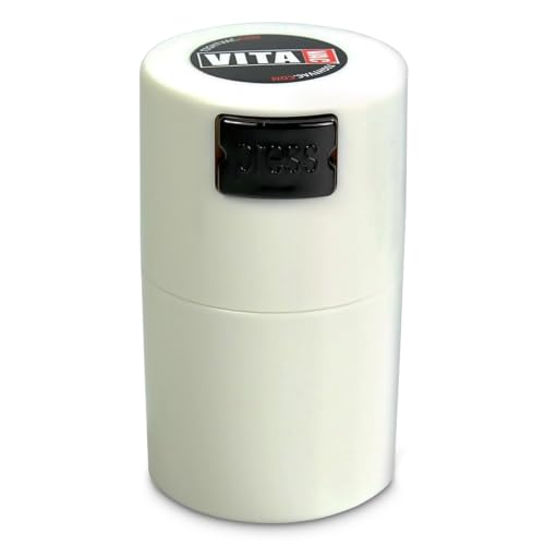 Vitavac 5g to 20g Airtight Vacuum Seal Portable Container, White