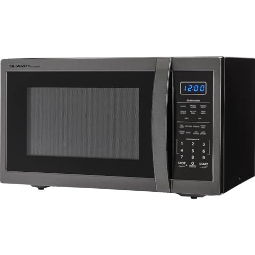 Sharp-SMC1452CH-Carousel-14-Cu-Ft-Countertop-Microwave-Black-Stainless-Steel