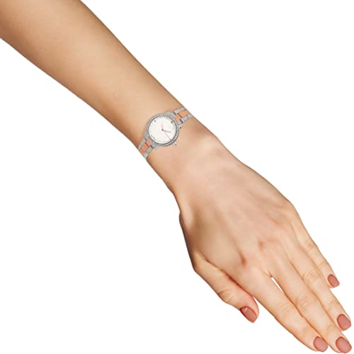 Image of Giordano Analog Diamond Studded Watch for Women With Metal Strap - Water Resistant, Elegant Ladies Wrist Watch to Compliment Your Look - Ideal Gift - GZ-60046