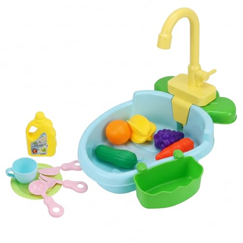 Juguete de fregadero automático con grifo realista para baño de aves