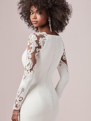 Cadoly Mermaid Wedding Dresses for Bride 2025 Long Sleeve Satin Lace Appliques Simple Boho Beach Bridal Gown2