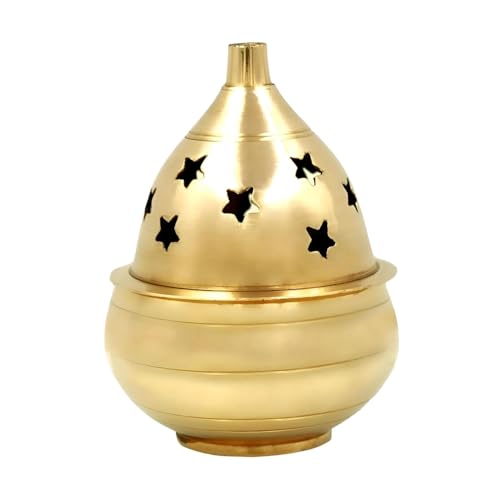 PR INTERNATIONAL Brass Golden Traditional Akhand Brass Diya for Puja Room Home Office Temple Decor Perfect Gift for Festival and Diwali