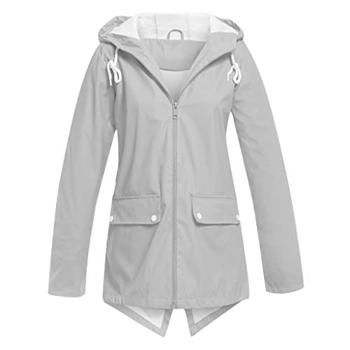 Veste imperméable femme gris taille 56 : coupe-vent de camping