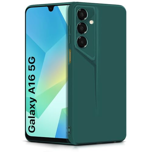 Image of WOW IMAGINE Slim Back Cover for Samsung Galaxy A16 5G | Blade Series Ultra Thin Case with Lightweight Design | Camera Protection | Soft Matte Silicone Flexible Mobile Case - Green