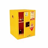 Flammable Safety Cabinet Steel 20 Gal (23H x 18W x 18D) - OSHA Compliant w/ 3-Point Lock, Adj. Shelf...