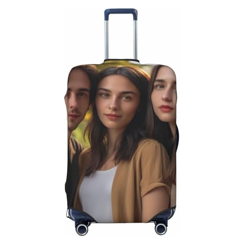 Personalized Photo Text Travel Luggage Cover Fits 18