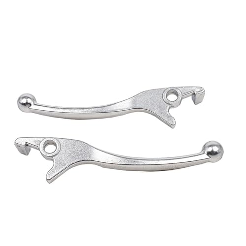 Maneta Embrague Freno Moto Piezas Repuesto Universales Aluminio para Freno Disco Hidráulico Palanca Freno para Motocicleta Duradera Delantera Izquierda/Derecha para Exteriores(Silver Pair)