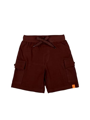 Image of KiddoPanti Boys 100% Cotton Knitted Above Knee Length Basic Cargo Shorts