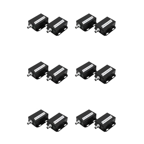 Deechate Extensor de red IP a coaxial 6X para transferencia de cable de red a línea coaxial, convertidor Ethernet de 500 m para CCTV