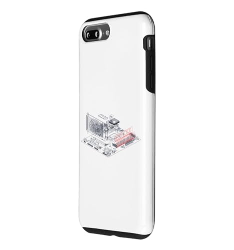 Image of RAM Card Wireframe Computer Motherboard IT Tech Geek Nerd Case for iPhone 7 Plus /8 Plus