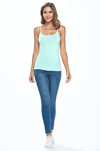 Image of Natural Uniforms Women's Camisole Tank Top-Breathable Cotton Stretch