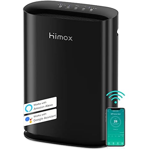 HIMOX HEPA 14 Air Purifiers For Home Large Room up to 2690 sq ft, Smart wifi& PM2.5 Monitor, 5 Stage Medical Grade Air Purifiers for Pets Allergies Smoke Mold, Air Cleaner,Auto Mode, Alexa Control Cover