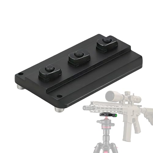 Placa adaptadora Mlok a Arca Swiss, base de liberación rápida para trípode de caza