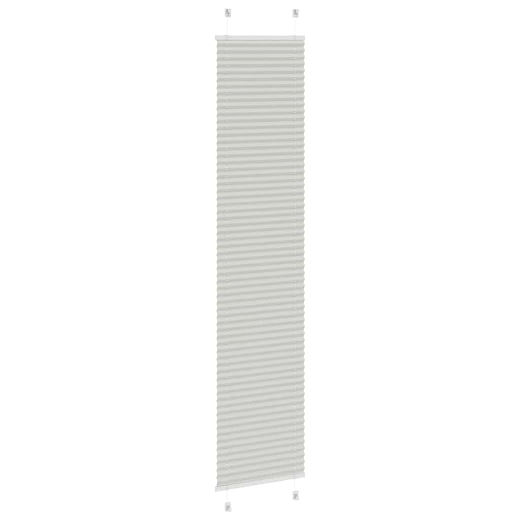 Tenda plissettata grigio chiaro, 45 x 200 cm, larghezza del tessuto 44,4 cm, in 100% poliestere, come protezione da sguardi indiscreti e antiriflesso, con due opzioni di montaggio per finestre e porte