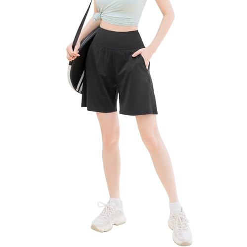 Rovidorx ランニングパンツ レディース ハーフパンツ スポーツ ショートパンツ 短パン 速乾 ゆったり スポーツウェア トレーニングウェア ヨガパンツ 半ズボン フィットネス ジム 薄手 冷感 夏