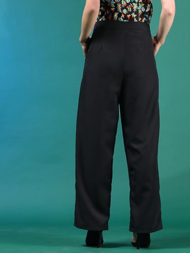 Image of KOTTY Women's High Waist Pleated Wide Leg Trousers
