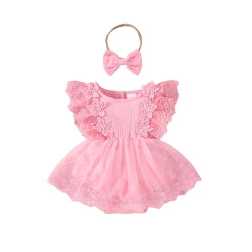 Adokioths Newborn Baby Girl Clothes Boho Lace Rompers Dress Floral Half First 1st Birthday Newborn Photography Outfits