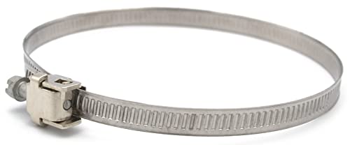 H&C VENT Schlauchschellen 100 mm Metall für Lüftungskanäle - Verstellbarer Durchmesser Ø 80-110 mm - Schraubverstellung zum Festziehen Cover