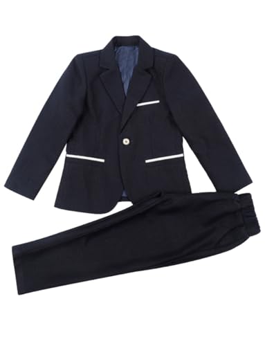 Veste à un bouton garçon costume 3 pièces avec gilet de smoking habillé
