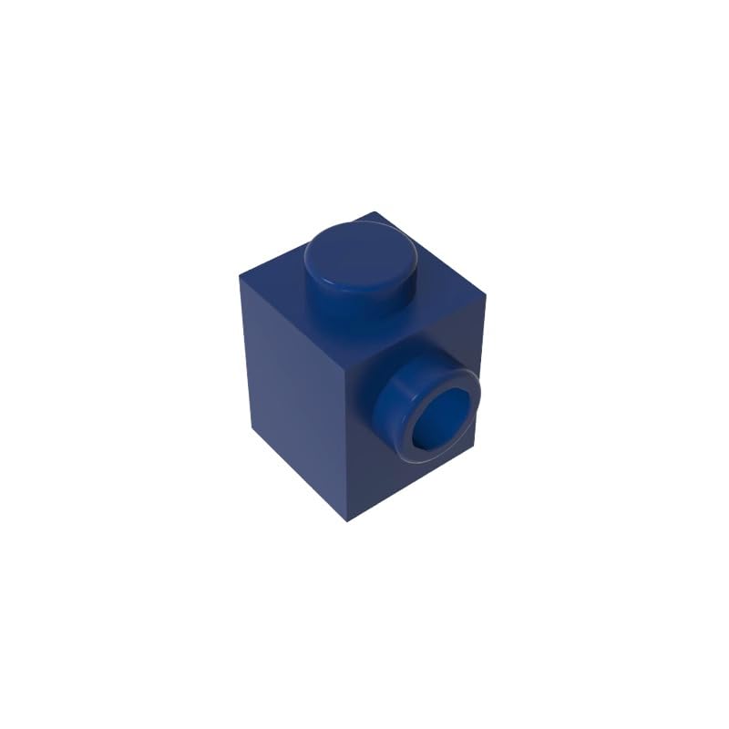 Gobricks GDS-635 Brick Special 1x1 with Stud on 1 Side 50PCS Compatible with Lego Toy 87087 DIY Parts and MOC Components for Major Brick Brands Color:Dark Blue โ image 1