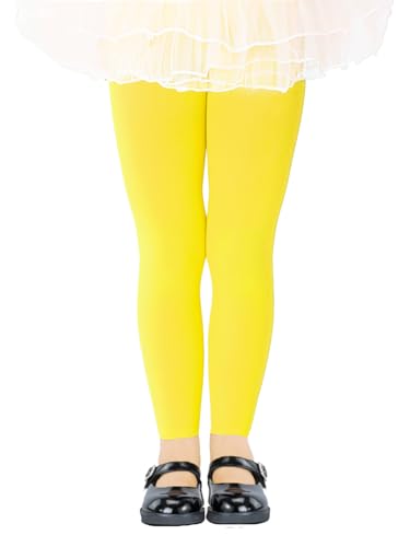 LUCKELF Girls Footless Tights Soft Ballet Dance Tights for School Uniform Skirts Semi Opaque(Toddler/Little Kid/Big Kid)