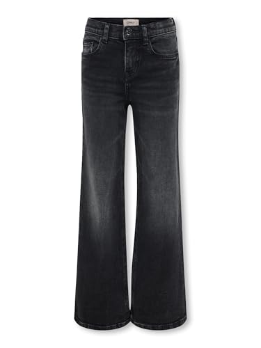 KIDS ONLY Mädchen Kogjuicy Life Wide Leg DNM Dcc369 Noos Hose, Washed Black, 152 EU