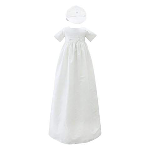 Glamulice Baby Boy Baptism Christening Gown Clothes Long Baptism Blessing Dress, White, 6-12 months Cover