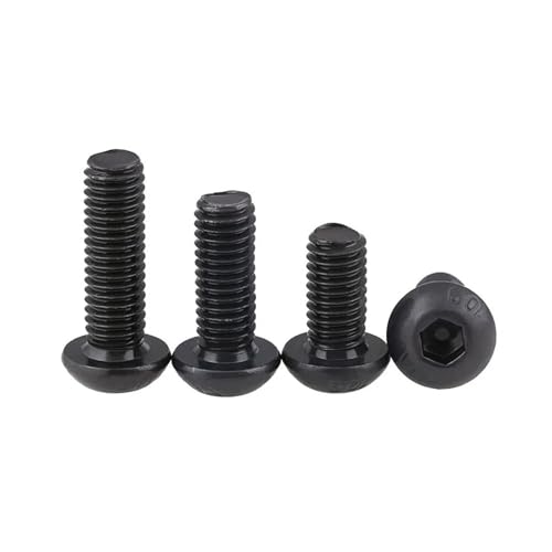 Vis hexagonales M5 acier noir ISO7380 tête creuse de 14mm pour châssis