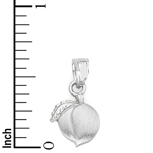 925 Sterling Silver Peach Pendant, Symbol of State of Georgia Fruit Jewelry Gifts for Farmers4