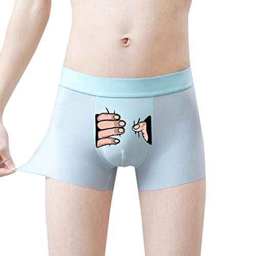 Uwdiohq Offres éclair du Jour sous-vêtement en Soie glacée pour Homme Personnalité créative drôle Shorty Respirant Mignon et Amusant. Emballeurs...