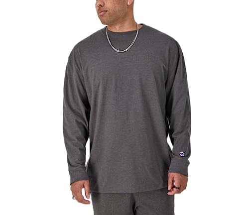 Champion Men's Classic Jersey Long Sleeve T-Shirt, Navy, XX-Large3