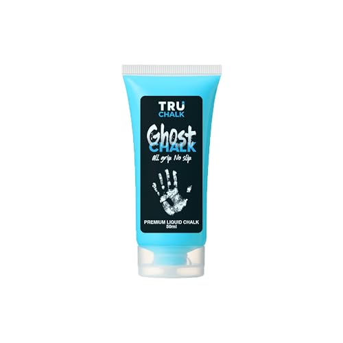 GhostChalk by TruChalk 50ml Bottle All Grip No Slip Clear Liquid Chalk for Obstacles, Gymnastics, Rock Climbing, Crossfit, and Weightlifting. Sweat Resistant and Long-Lasting Grip Strength.